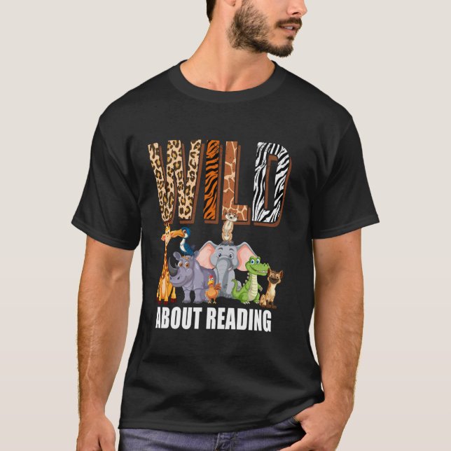 T-shirt Fou de lecture, lecture de livres et bibliothèque  (Devant)