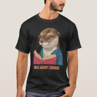 Fou de lecture loutre portant des lunettes Design
