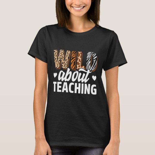 T-shirt Fou de l'enseignement Enseignant Enseignement Reto (Devant)