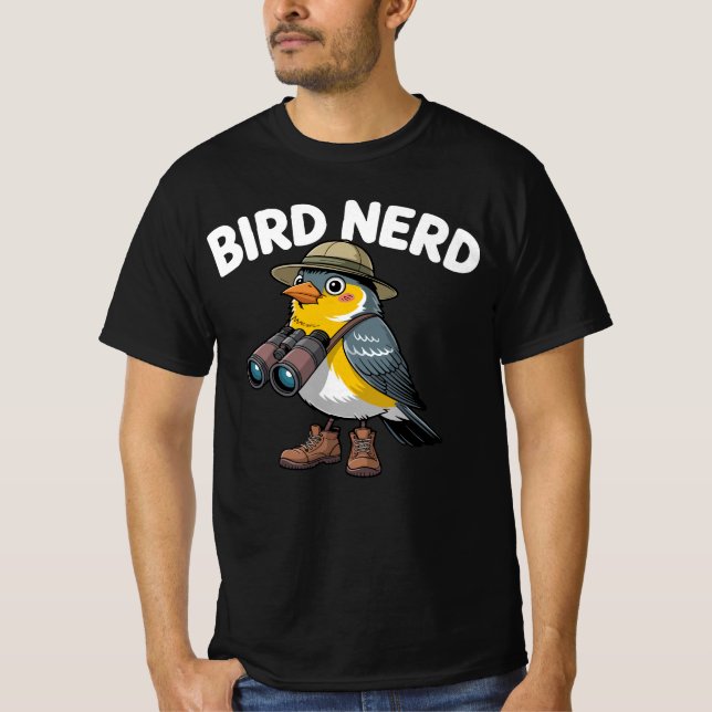 T-shirt Fou de Oiseaux Drôle d'Observation d'Oiseaux | Ama (Devant)