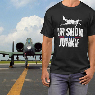 T-shirt Fou de spectacle aérien d'avions militaires d'époq