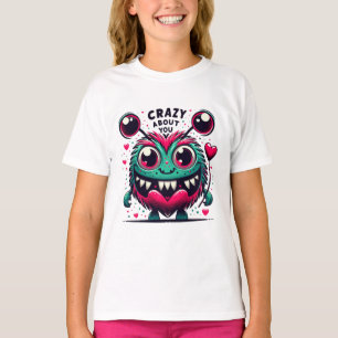 T-shirt Fou de toi Monstre Saint-Valentin