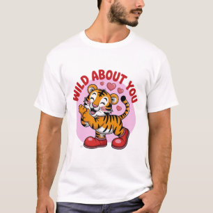 T-shirt Fou de toi Pun amour de tigre drôle