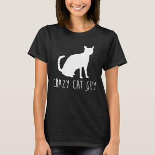 T-shirt Fou des chats   Propriétaire Mot Mémo
