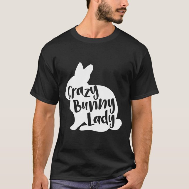T-shirt Fou Lapin Lady Chemise Drôle Lapin Amoureux (Devant)