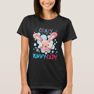 T-shirt Fou Lapin Lady Fête de Pâques Rodent Oeuf chasse R