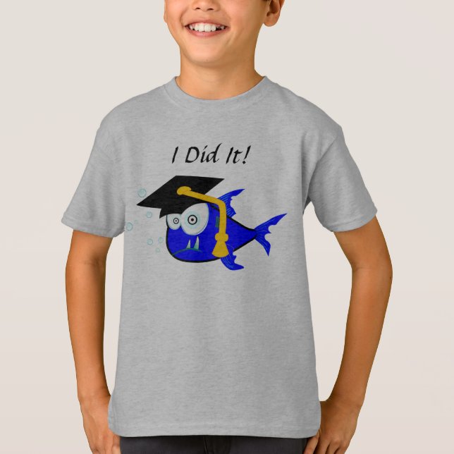 T-shirt Fou monstre de graduation requin (Devant)