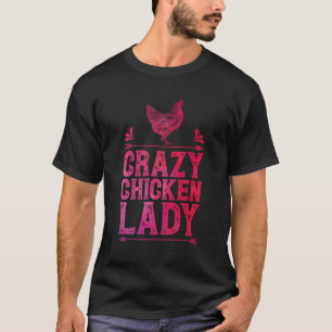 T-shirt Fou Poule Lady Drôle Filles Filles Femmes Volaille