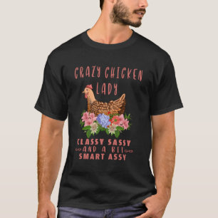T-shirt Fou Poulet Lady Farmer Maman Mama