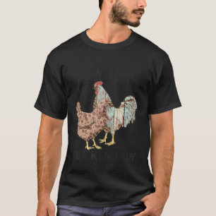 T-shirt Fou Poulets Lady Poule Lover Animal Farm Vinta