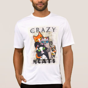 T-shirt Fou pour la chemise des hommes de chats