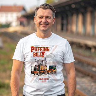 T-shirt Foudre Billy Steam Train Anglais Locomotive