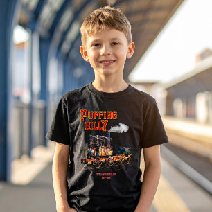 T-shirt Foudre Billy Steam Train Anglais Locomotive