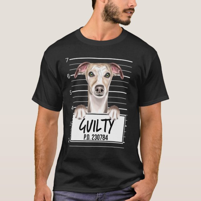 T-shirt Fouet Mugshot Chien Coupable (Devant)