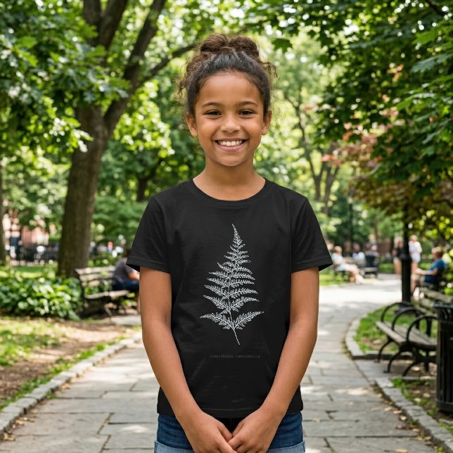 T-Shirt Fougère dorée, Gymnogramma Chrysophylla (Golden Fern Frond, Gymnogramma Chrysophylla. Girl Basic Black T-Shirt)