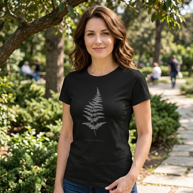 T-shirt Fougère dorée, Gymnogramma Chrysophylla (Golden Fern Frond, Gymnogramma Chrysophylla. Women Basic Black T-Shirt)