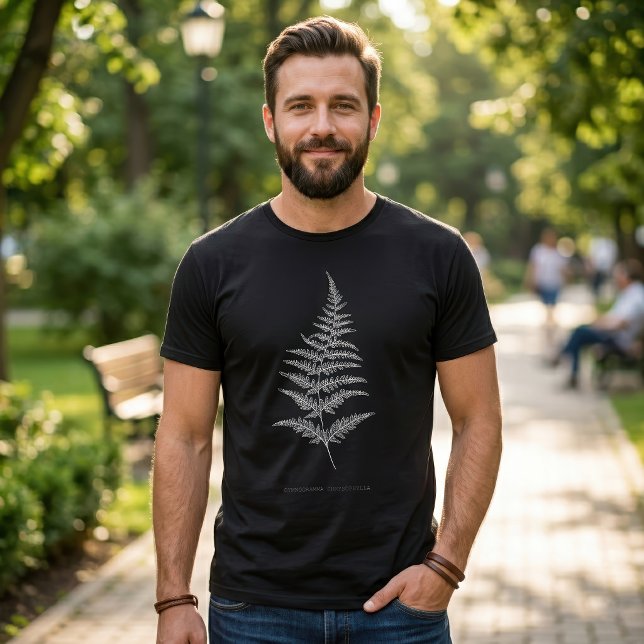 T-shirt Fougère dorée, Gymnogramma Chrysophylla (Golden Fern Frond, Gymnogramma Chrysophylla. Men Basic Black T-Shirt )