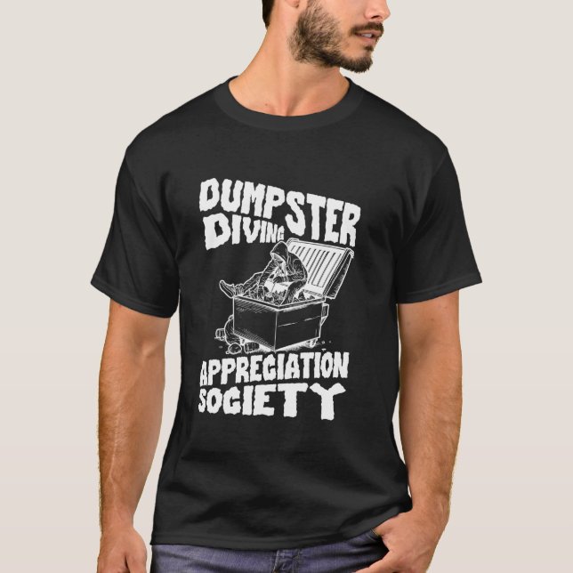 T-shirt Fouille dans les bennes à ordures (Devant)