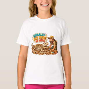 T-shirt Fouille de fossiles de dinosaures amusants