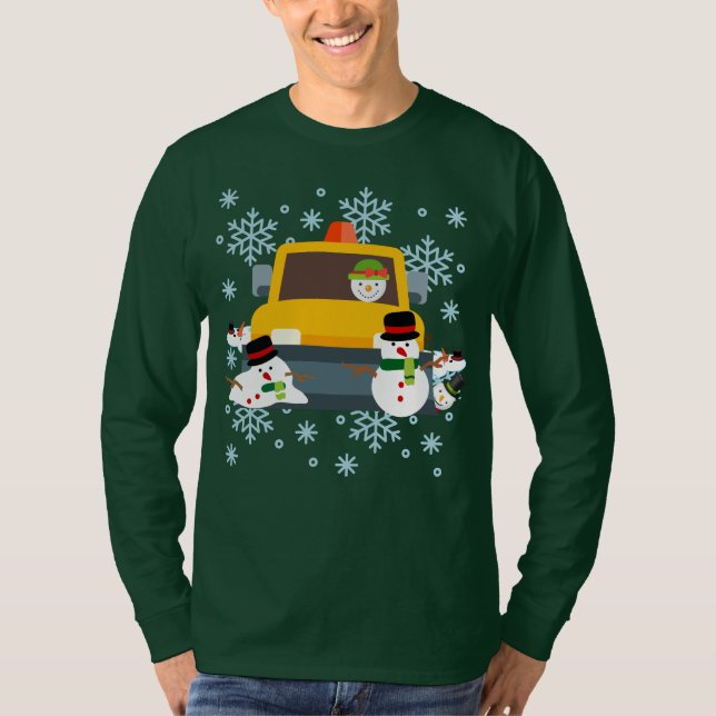 T-shirt Fouiller les neiges Amusement d'hiver (Devant)