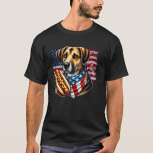 T-shirt Foulard pour chien labrador drôle Hotdog Drapeau A
