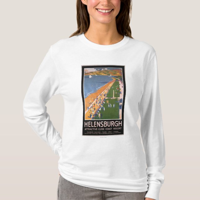 T-shirt Foules le long d'affiche de chemins de fer de (Devant)