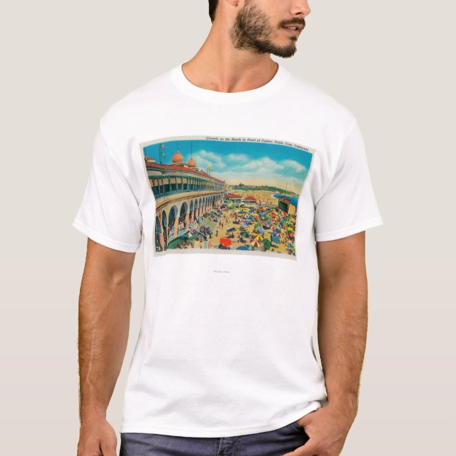 T-shirt Foules sur la plage devant le casino (Devant)
