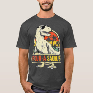 T-shirt Four a Saurus Birthday T