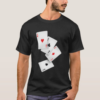 T-shirt Four Aces Poker Pro Lucky Player Winner Hand