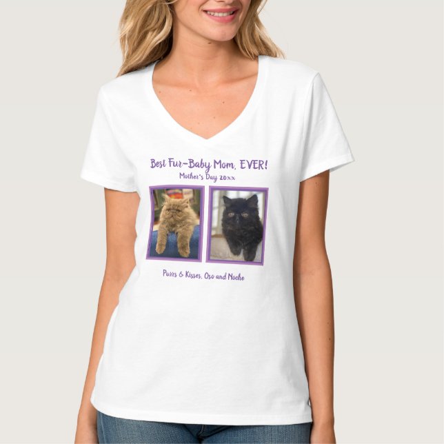 T-shirt Four de la mère du bébé fourrure Personnaliser le  (Devant)
