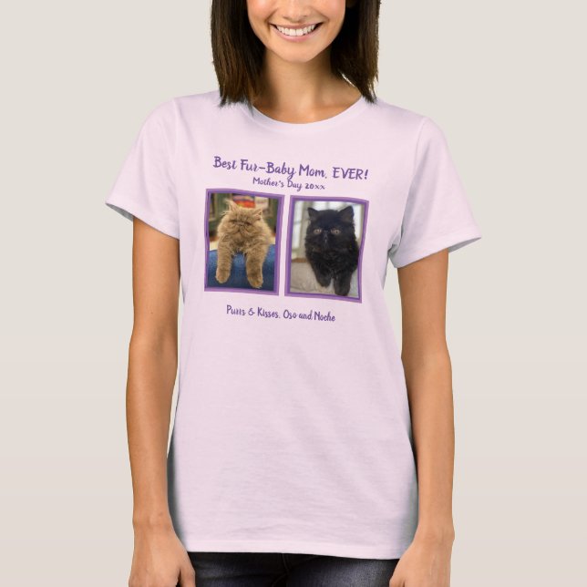 T-shirt Four de la mère du bébé fourrure Personnaliser le  (Devant)