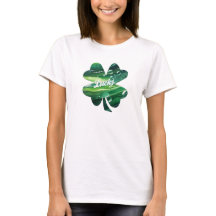 Four Leaf Clover Lucky Watercolor Shamrock Graphic