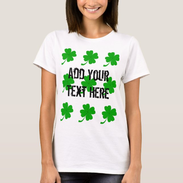 T-shirt Four Leaf Clovers Custom Femme (Devant)