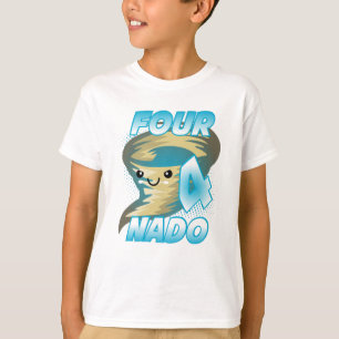 T-shirt Four Nado Tornado 4 Birthday Boy