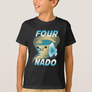 T-shirt Four Nado Tornado 4 Birthday Boy