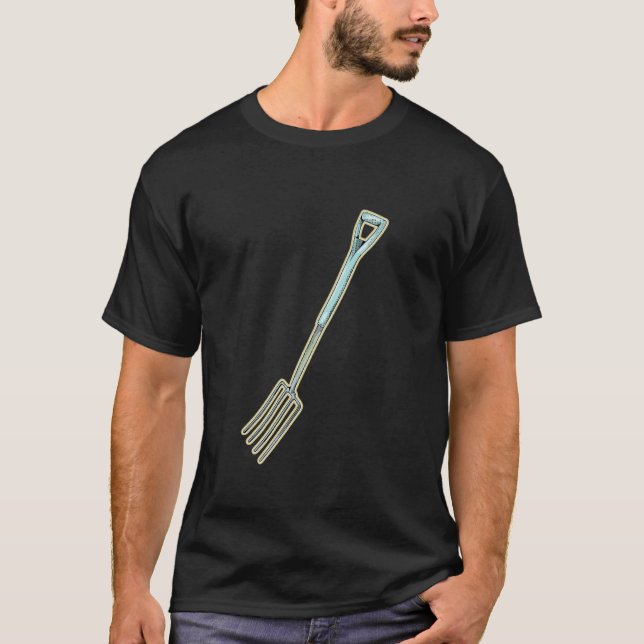 T-shirt Fourche à jardin Fourche à bêcher (Devant)