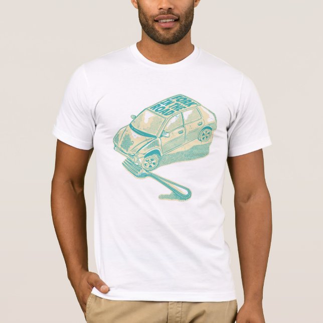 T-shirt Fourche dans l'accident de la route (Devant)