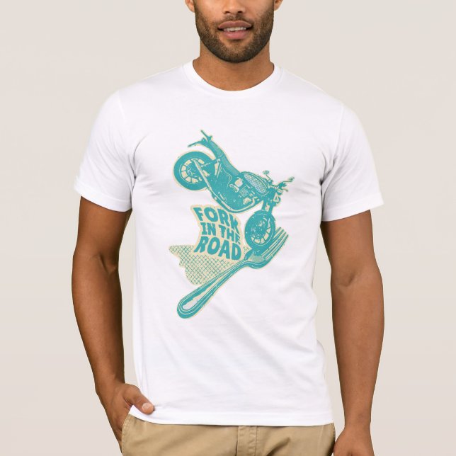 T-shirt Fourche dans le crash de moto routier (Devant)