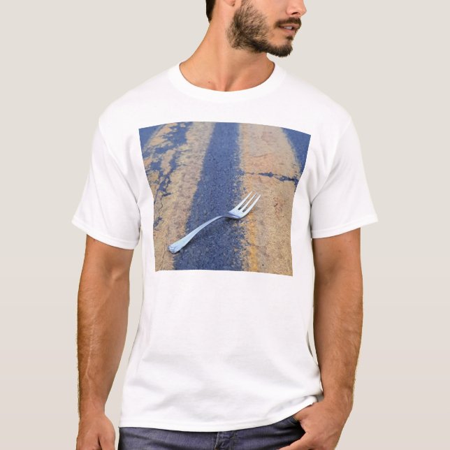 T-shirt Fourche sur la route (Devant)