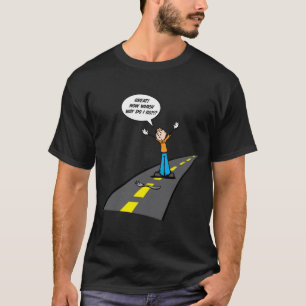 T-shirt Fourchette dans la route