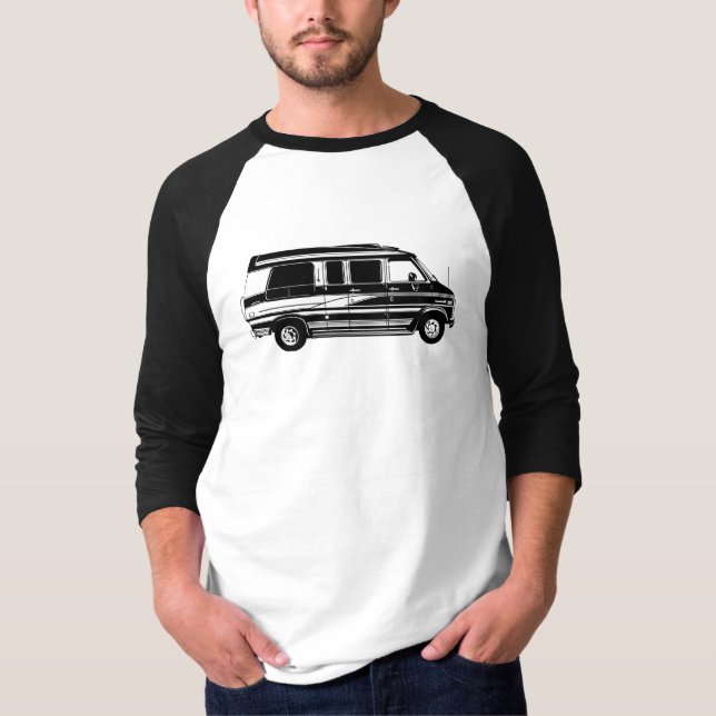 T-shirt fourgon du style 80s (Devant)