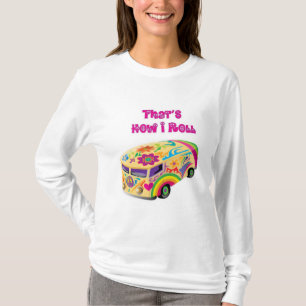 T-shirt fourgon hippie rétro comment je roule