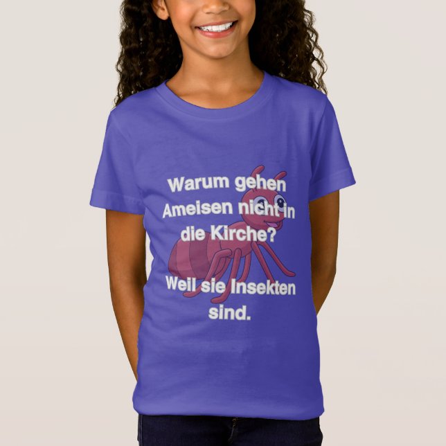 T-Shirt Fourmi dans un design de bande dessinée sectaire (Devant)