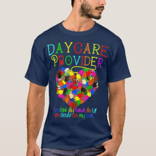 T-shirt Fournisseur de garderie Garde d'enfants Coeur mign