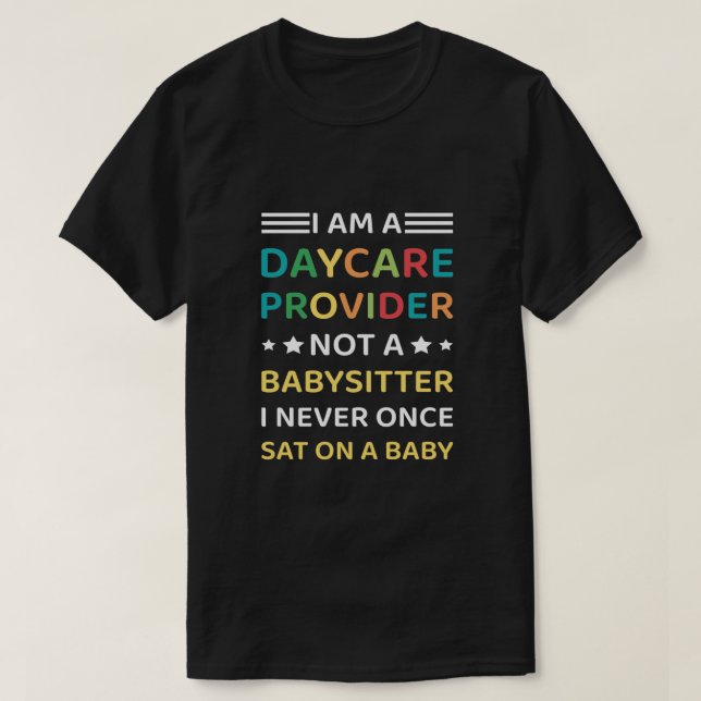 T-shirt Fournisseur de garderies Garde d'enfants (Design devant)