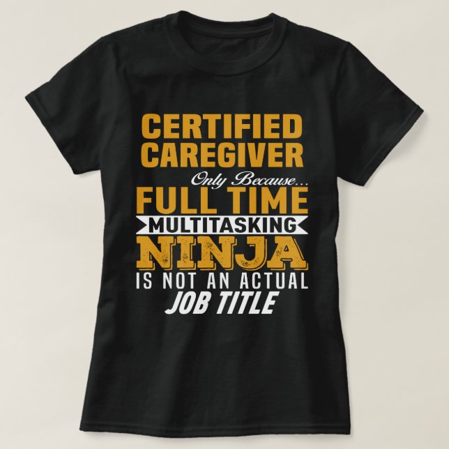 T-shirt Fournisseur de soins certifié (Design devant)