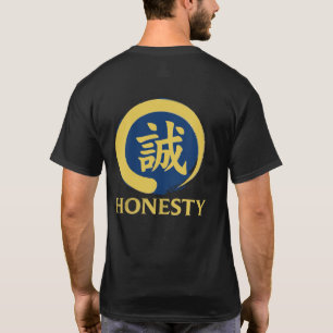 T-shirt Fournitures de Sensei Bushido Honnêteté Kanji