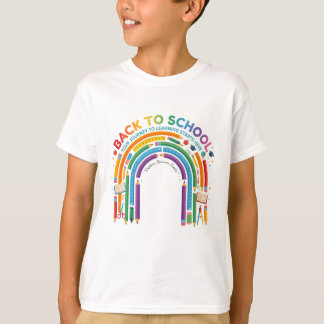 T-shirt Fournitures Scolaires de Retour à l'École Arc-en-C
