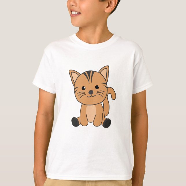 T-shirt Fourrure De Chat Nez Kitten Mignons Animaux Pour E (Devant)