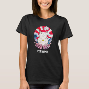 T-shirt Fourrure Mama Chat Animal Mème Kitten Animal Pun C